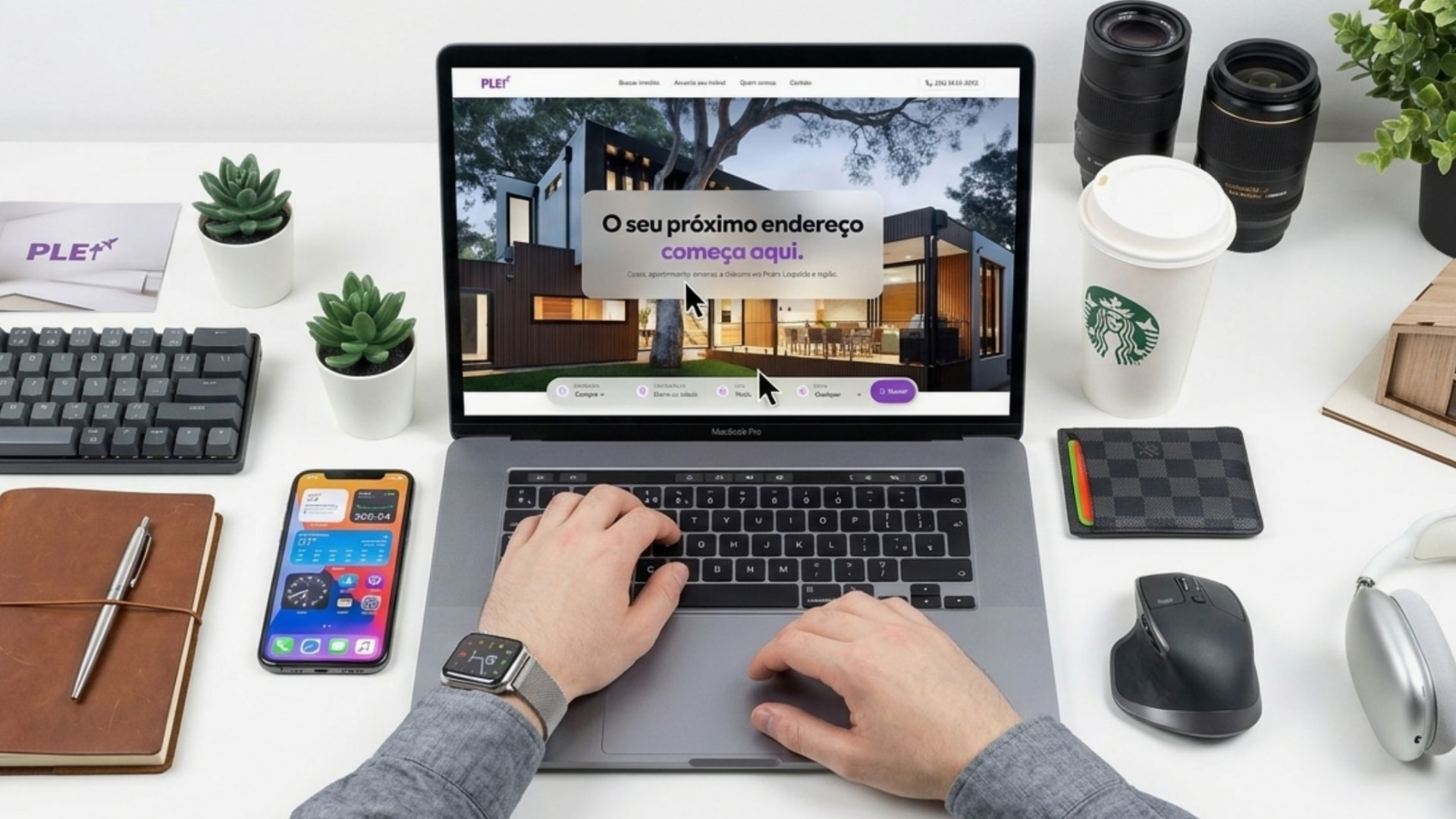 Site desenvolvido pela Renove Tech em um notebook